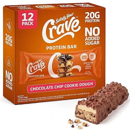 12-Pk 1.94-Oz Satisfy Your Crave Protein Bars (various)