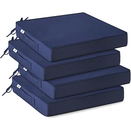 4-Pk IPYNBAP Outdoor Patio Cushions (Blue, 19 x 19 x 3")
