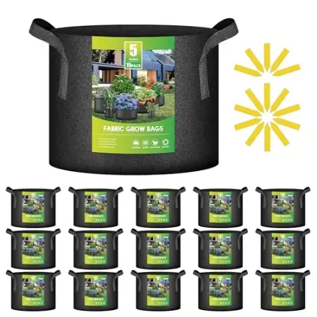 iPower 15-Pack 5 Gallon Thickened Grow Bags