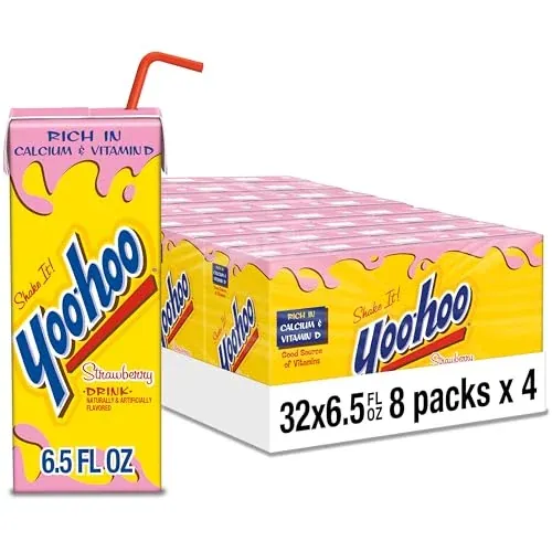 Yoo-hoo Strawberry Flavored Drink 32 Count