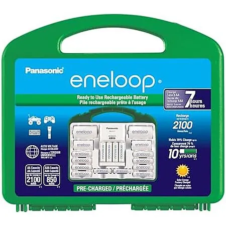 Panasonic eneloop Super Power Pack w/ 12x AA, 4x AAA, 2x C & D Adapters