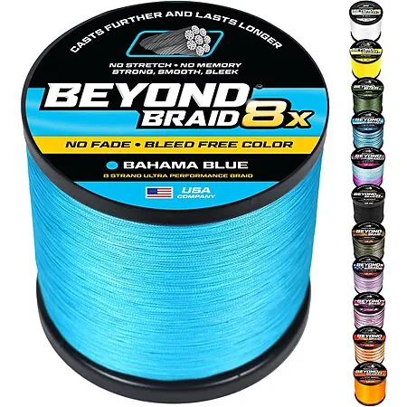 Beyond Braid 15LB 300 Yards 8x Braided Fishing Line (Bahama Blue)