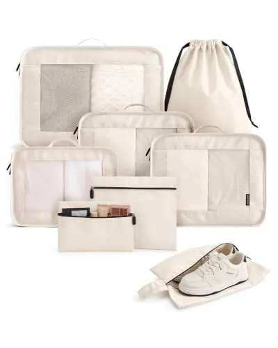 LIGHT FLIGHT Travel Packing Cubes -8pcs