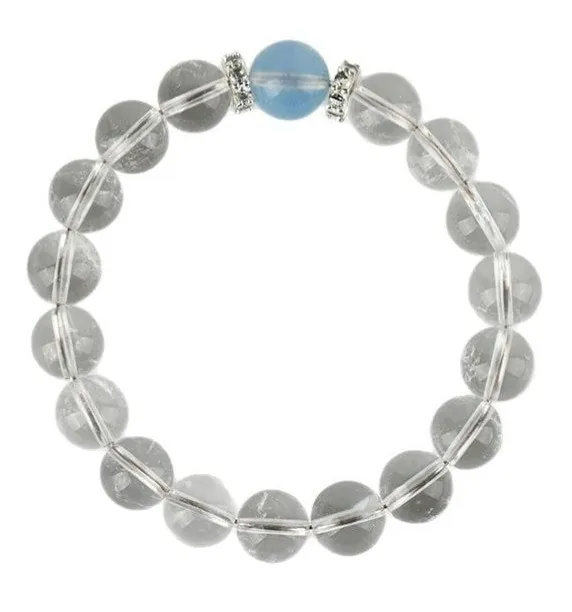 6mm Natural White Crystal Bracelet