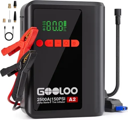 GOOLOO A2 2000A 150 PSI Jump Starter w/ Air Compressor