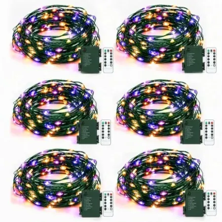 6-Pack FLVOECN 9.8' 60-LED Fairy String Lights