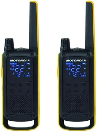 2-Pk Motorola T470 Two-Way Radio (Black w/ Yellow)