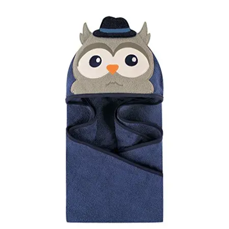 Hudson Baby Unisex Baby Cotton Animal Face Hooded Towel
