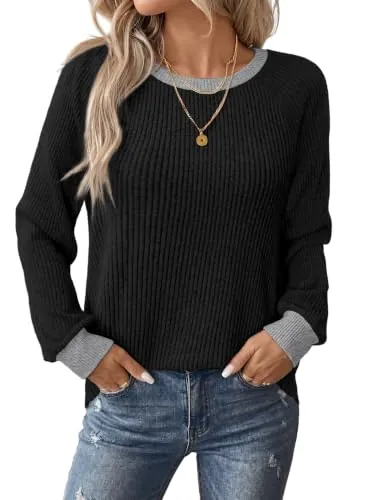 WIHOLL Womens Tops Long Sleeve Shirts