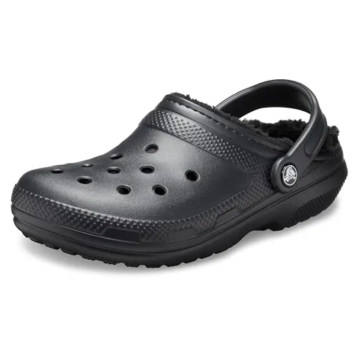 Crocs Unisex-Adult Classic Lined Clog (Black)