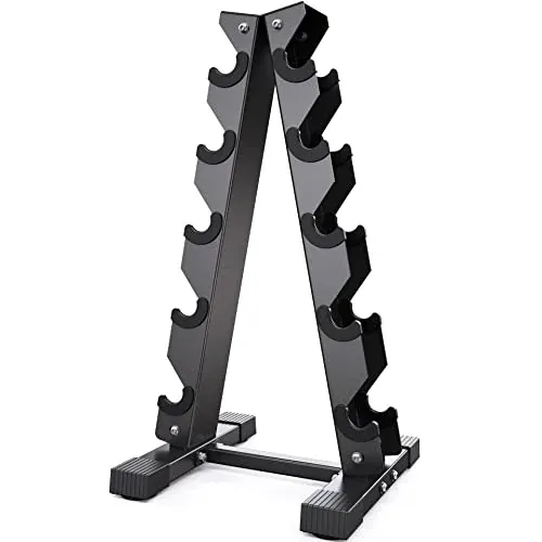 AKYEN 5-Tier A-Frame Dumbbell Rack Stand (480-Lb Capacity)