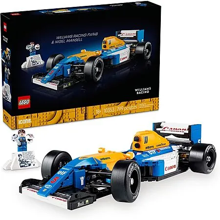 LEGO Icons Williams Racing FW14B & Nigel Mansell F1 Model Building Set (10353)