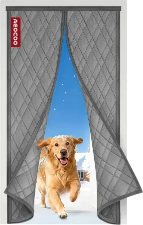 Aeocoo Magnetic Insulated Thermal Door 36" x 80" Curtain