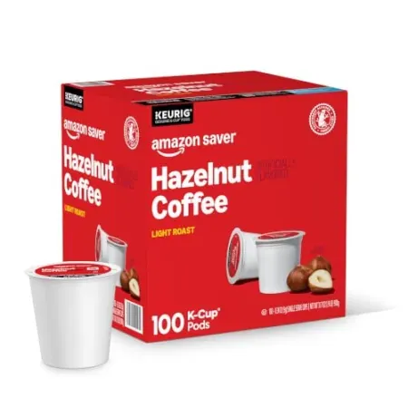 100-Count Amazon Saver Hazelnut Light Roast Coffee Pods