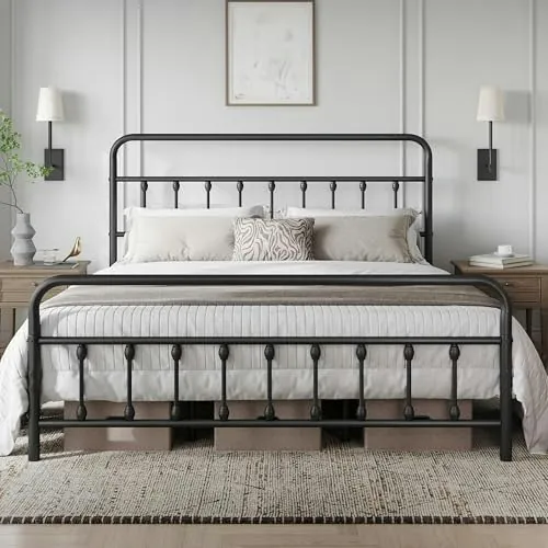 Yaheetech Metal Platform King Bed Frame