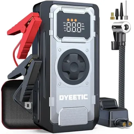 Dyeetic 5000A Portable Car Jump Starter with 150PSI Air Compressor