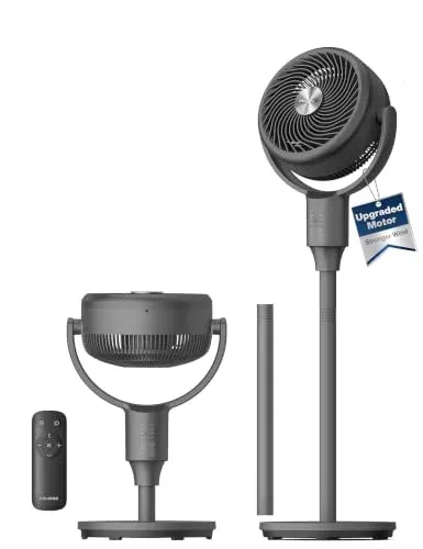 PELONIS Omni-Directional Floor Fan w/ Remote