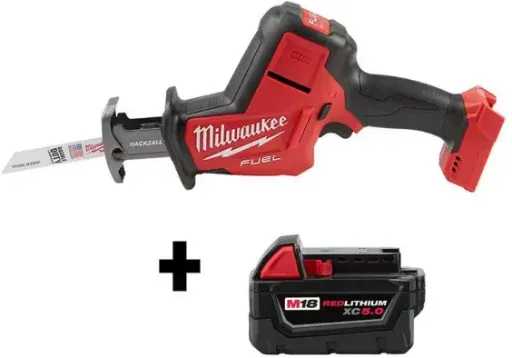 Milwaukee M18 FUEL 18V HACKZALL Reciprocating Saw W/ M18 5.0 Ah Battery