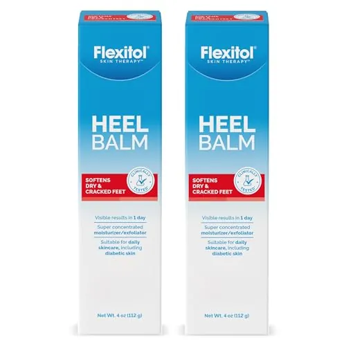 Flexitol Heel Balm Twin Pack, 25% Urea Cream for Dry Cracked Heels - 2 Pack
