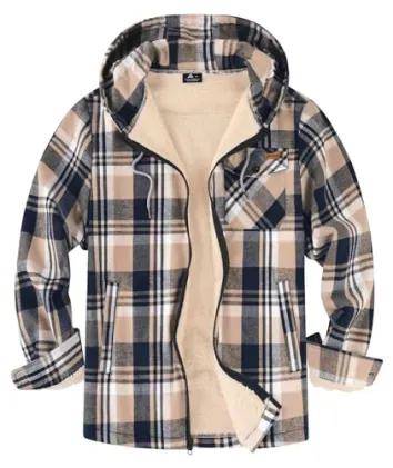 SWISSWELL Men's Sherpa Lined Fleece Long Sleeve Shirt