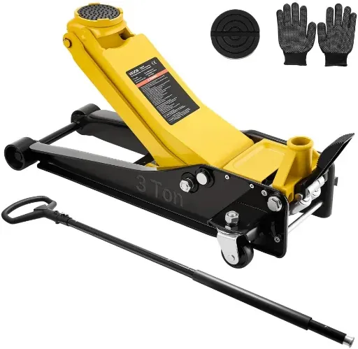 VEVOR 3-Ton Low Profile Floor Jack w/ Dual Pistons & SUV Adapter