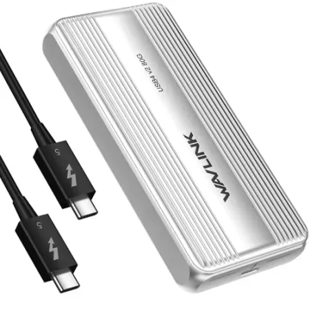 WAVLINK 80Gbps M.2 NVMe SSD Enclosure w/ Thunderbolt 5 & USB4 V2