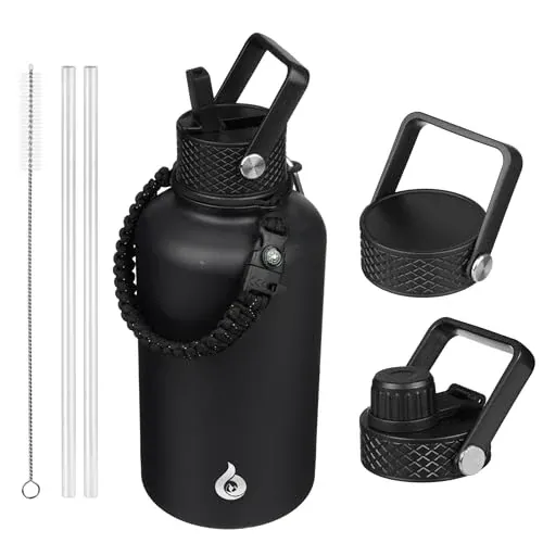 BJPKPK 64oz Insulated Water Bottle with Straw Lid