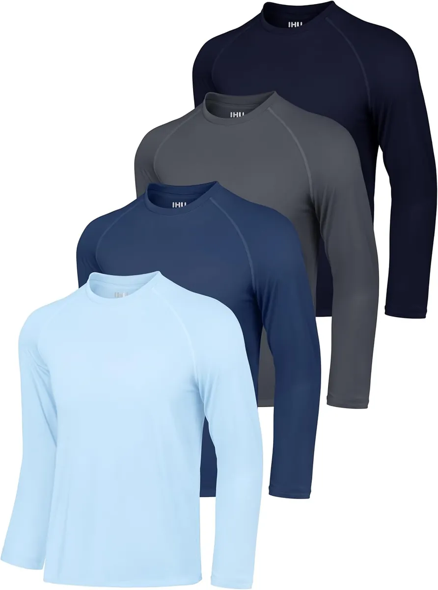 Men’s Long Sleeve Rash Guard 4-Pack