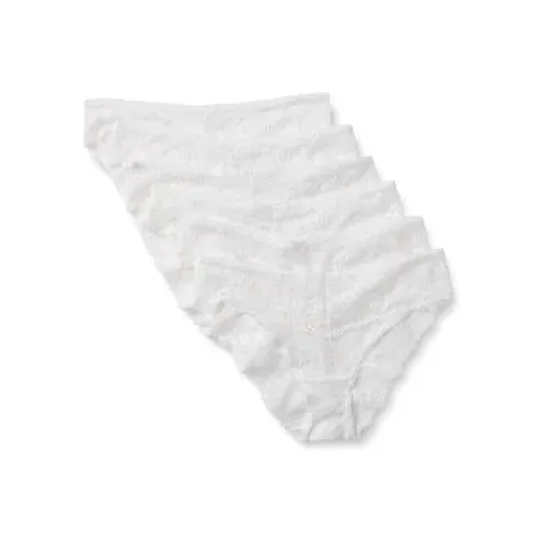 Amazon Essentials Women's Stretch Galloon Lace Knickers 6-Pack