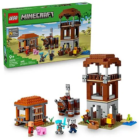 665-Pc LEGO Minecraft The Pillager Outpost & Ravager (21278)