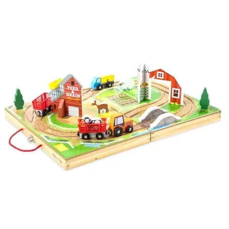 17-Piece Melissa & Doug Wooden Take-Along Tabletop Farm