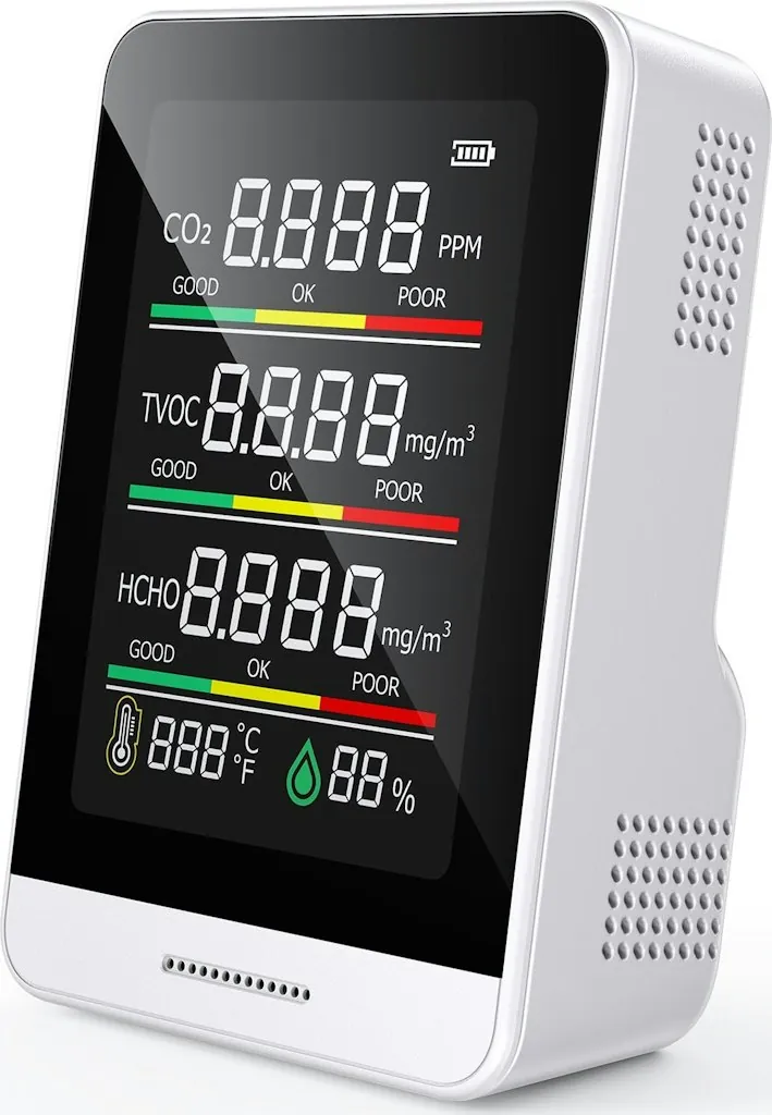 8-in-1 Rechargeable Portable Air Quality Monitor