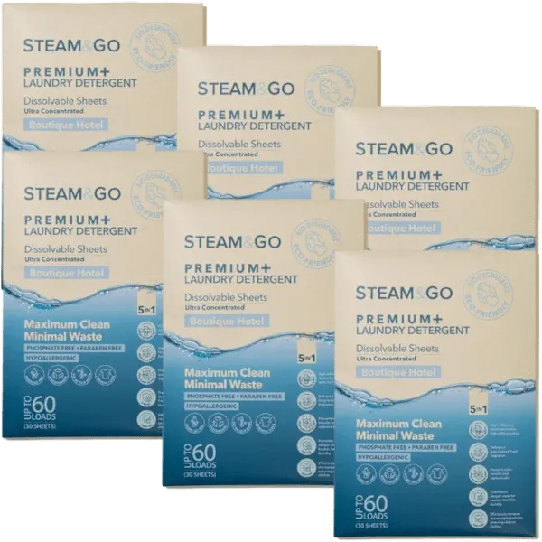 Steam & Go Laundry Sheets 6-Pack (180 sheets / 360 loads)