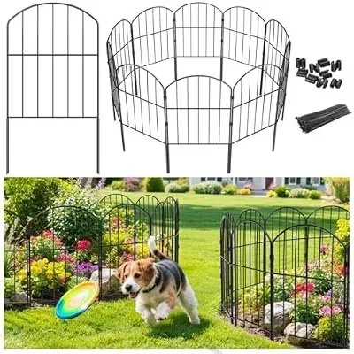 VANCASTLE Decorative Garden Fence Outdoor, 10 Panels