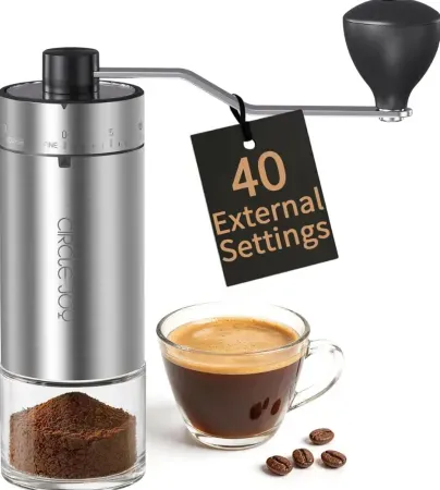 CIRCLE JOY Mini Manual Coffee Grinder w/ 40 Settings