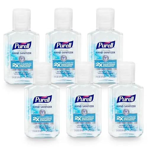 Purell Hand Sanitizer Gel Travel Size Bottle 6-Count 2fl oz