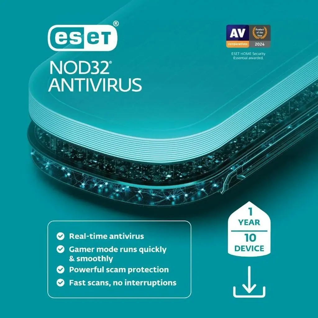 ESET NOD32 Antivirus 2026 for 10-Devices for 1 Year