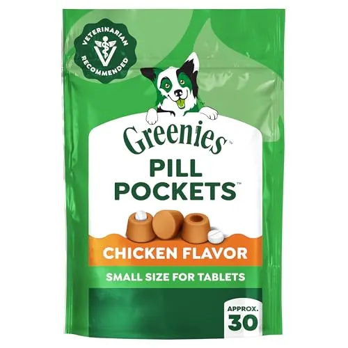 Greenies Pill Pockets Small Dog Treats, Chicken Flavor, 3.2 oz