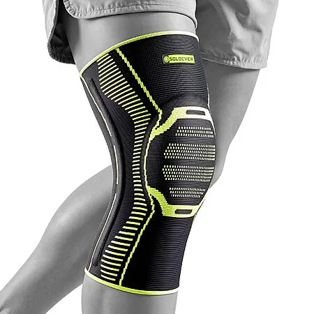 SOLOEVER Knee Brace w/ Side Stabilizers & Patella Gel Pad (Black)