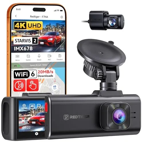 REDTIGER F7NA 4K Dual Dash Cam STARVIS 2 IMX678 8MP 5GHz WiFi
