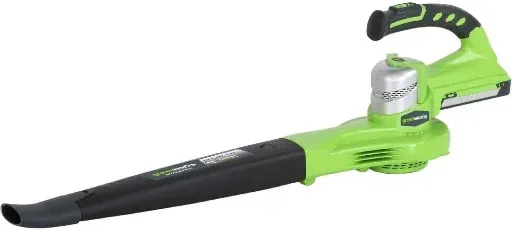Greenworks 24V Cordless 135 CFM Leaf Blower with 2Ah Battery & Charger