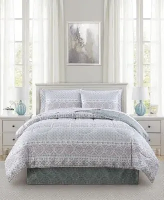 Westport Home Ellis Reversible 8-Piece Comforter Set