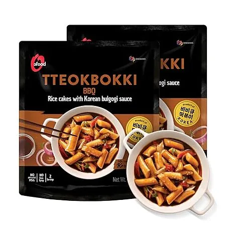 2-Pack O'Food Tteokbooki Authentic Korean Rice Cakes (BBQ)