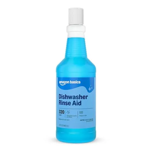 Amazon Basics Dishwasher Rinse Aid Liquid, 32 Fl Oz, 1-Pack