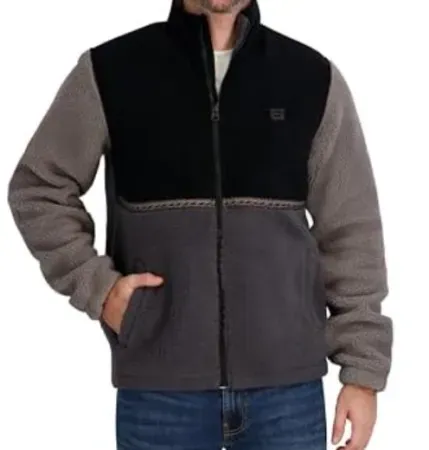 Billabong Men's Full-Zip Mock Neck Sherpa Jacket