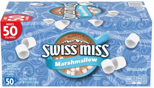 Swiss Miss Milk Chocolate Hot Cocoa Mix with Marshmallow, 50 Count
