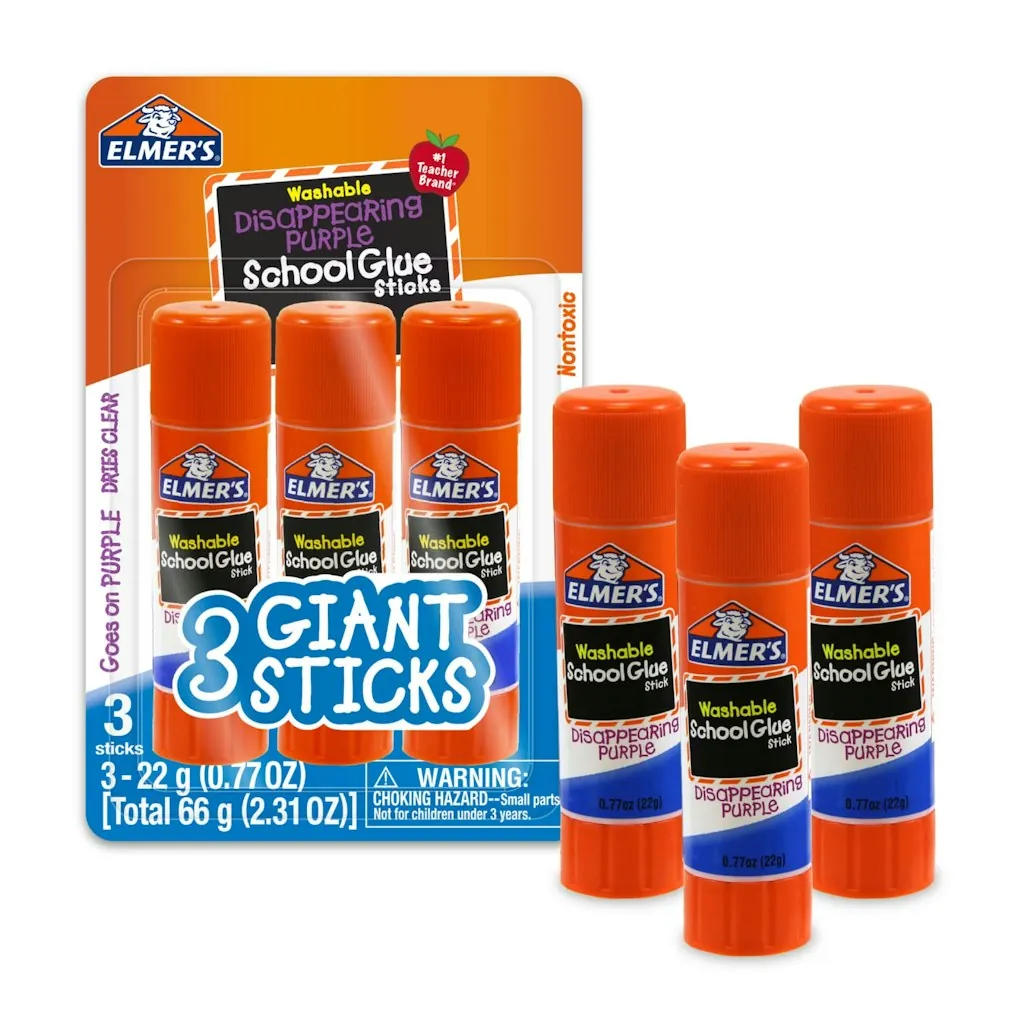 Elmer's 3-Count Walshable Disappearing Glue Sticks
