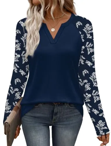 WIHOLL Color Block Raglan Shirts - Many Options