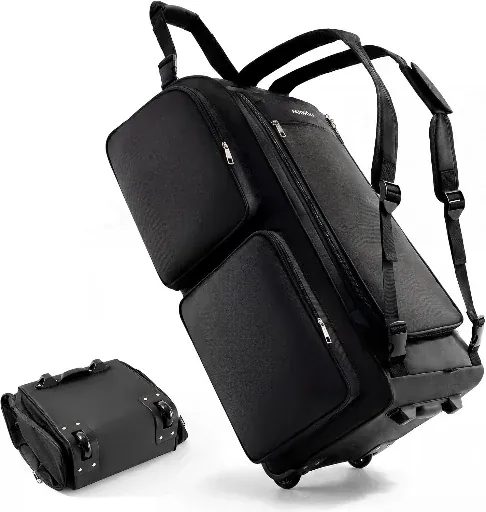 120L Rolling Duffel Bag with Wheels and Backpack Straps, 33-Inch Extra Large Travel Luggage