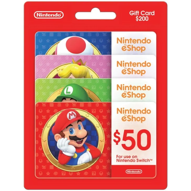Nintendo eShop Four $50 eGift Cards